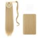 Hair Chignon 22-32 Inch Synthetic Long Straight Ponytail Headband Ponytail Wig Wrap Hair Clip Extensions Ponytail Bun for Women Messy Bun Hair Piece (Color : 18 Size : 32inches)