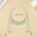 Jovono Boho Turquoise Head Chain Silver Bridal Tassel Headpiece Bead Headbands Festival Star Pendant Hair accessories for Women and Girls - Buy Online on GoSupps.com