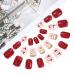 Brishow Christmas Artificial Nails - 24 Press-On Red Snow Moose Design for Women & Girls - Buy Online on GoSupps.com