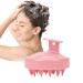 PHAVESAS Scalp massage brush shampoo silicone hairbrush for peeling and head massage are used to improve the blood circulation in the scalp pink