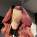 ANDRIA Pink Long Lace Front Wig 24 Inch Loose Wave - Heat Resistant Synthetic Ombre Wig for Women - Buy Online on GoSupps.com