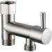 Bidet Sprayer for Toilet Pressure Adjust Bidet Wand  Double Shut-Off Brass Valve Brushed Nickel - Buy Online on GoSupps.com