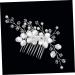 minkissy Wedding Headpiece Bridal Headdress wedding headgear rhinestones pearl flower comb white accessories Pearl Rhinestone Hair Comb Wedding dress Wedding Hair Comb - Buy Online on GoSupps.com