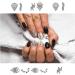 Boho Retro Black Nail Stickers - 13 Sheets Water Transfer Decals for Women | Feather Design DIY Nail Art Supplies - Buy Online on GoSupps.com