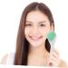 POPETPOP Face Brush Oil Cleanser for Face Facial Cleansing Brush Hard Skin Face Brush Face Cleansing Brush Face Cleaning Brush Silica Handheld Brush Green 15.3x5.2cm - Buy Online on GoSupps.com