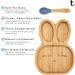 Tiggi Bamboo Baby Suction Plate Set - Non-Slip Eco-Friendly Bamboo Plates for Babies and Toddlers (Rabbit Blue) - Buy Online on GoSupps.com