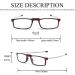 Shop Hubeye Foldable Reading Glasses - Blue Light Filter Hard Case 3.00 Diopters for Men & Women - Stylish Black/Red - Buy Online on GoSupps.com