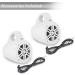 Pyle PLMRWB45W Waterproof Marine Wakeboard Tower Speakers - 4 Inch Dual Subwoofer Set with 300W Power - Boat Audio System with Titanium Dome Tweeters - White - Buy Online on GoSupps.com