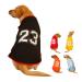 Dog shirt number printed summer basic vest puppy breathable t-shirt pet sleeving tank top clothing for large medium-sized and small dogs (XXXX large black) XXXX large black