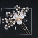 Dervivea Bridal Crystal Flower Hairpins Bride Wedding Pearl Hair Pins Gold Rhinestone Hair Pieces Vintage Flower Weddings Hair Comb Decorative Hair Accessories for Women and Girls Headdress - Buy Online on GoSupps.com