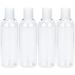 PET bottles with disktop cap transparent empty plastic-travel bottle set BPA-free refilling bottles with Disctop Caps (4x 100ml)