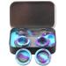 XIFEI portable stainless steel tin box 2-5ml silicone container jars non-stick storage wax carrying case with extra stainless steel spoons (5 colors)