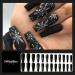 Christmas Party Ballerina Press Nail Black French Coffin Fake Nail Sticker Design Christmas Snowflake Nail Art (Color : 01) - Buy Online on GoSupps.com