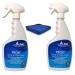 RMC Proxi Spray & Walk Away Spot Removal (2-pack) Stain Remover Deodorizer Carpet Cleaner and Upholstery + Large 16 x 16 Microfiber Cleaning Cloth - RCMPC11849315 - 24oz