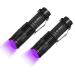 Fulighture UV Torch 2 Pack Pets Black Light 3 Modes Lights 395nm Dogs/Cats Urine Detector Ultraviolet Flashlight Find Dry Stains on Carpets/Rugs/Floor Operated by AA Batteries (Not Included)