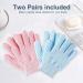 Yiclick Exfoliating Gloves 6 Pairs - Body Scrubber for Shower Exfoliation - Dead Skin Remover Sponge Loofah Mitt for Men and Women - 12pcs (Blue & Pink) - Buy Online on GoSupps.com