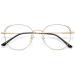 SOJOS Cat Eye Blue Light Blocking Glasses Hipster Metal Frame Women Eyeglasses She Young Beige Frame Anti-Blue Light Lens