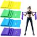 GIEMIT Resistance Bands Set TPE Elastic Bands with 4 Resistance Levels Exercise Bands Workout Resistance Bands Set for Recovery Physical Therapy Fitness Yoga Pilates Rehab Strength Training