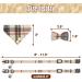 Classic Plaid Bow Tie Cat Collar with Bell - 2 Pack Adjustable Collars for Cats and Small Dogs - Beige Plaid Design - Buy Online on GoSupps.com