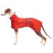 Greyhound Raincoat Whippet Raincoats with Reflective Bar Rain/Waterproof Adjustable Vest - Stylish Dog Coat for Greyhounds Lurchers and Whippets - Red - M Medium (Length 56-58CM) Red