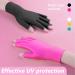 COLORCASA UV Nail Lamp Gloves - Set of 2/3 Pairs for Manicures | UV Protection for Hands - Black, Pink, Rose Red - Buy Online on GoSupps.com