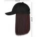 Adjustable Baseball Cap with Attached Long Straight Hair Wig | Women's Vintage Snapback Hat - Buy Online on GoSupps.com