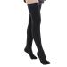 DERCLIVE compression stockings for thighs 23-32 mmHg with dotted silicone compression socks improve blood circulation black M