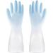 Cleaning Gloves Kitchen Gloves Reusable Dishwashing Gloves Rubber Gloves Anti Slip Household Gloves for Bathroom for Palm Width 3.6''-3.9