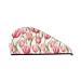 Hand Painted Watercolor Tuilp Microfiber Hair Towel Soft Super Absorbent Hair Towel Wrap for Women Coral Velvet Quick Dry Hair Cap for Long Curly and Thick Hair