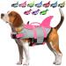 EMUST Dog Life Vests Dog Floats for Swimming Boat Pool Ripstop Dog Life Jacket with High Buoyancy and Lift Handle for Small and Medium Breeds (M Pink) Medium Pink