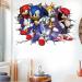 Speed Power Red Hedgehog Anime Cartoon Wall Stickers - 3D Breaking Wall Decals for Bedrooms - Wall Art Decor for Living Room - Buy Online on GoSupps.com