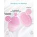 Ezbasics Ultra-Hygienic Facial Cleaning Brush | Soft Silicone Waterproof Sound-Vibrating Deep Cleanser & Massager - Inductive Charging Light Pink - Buy Online on GoSupps.com