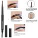 Eyebrow Pencils & Makeup with Brush Triangular Double Head Retractable Waterproof Long Lasting Eyebrow Pen(Light Brown) - Buy Online on GoSupps.com