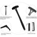 Zinueen Back Hair Remover - Foldable 45.5cm Razor Apparatus | Pain-Free DIY Shaving with 5 Double-Edged Refill Blades (Black) - Buy Online on GoSupps.com
