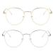 Flydo blue light filter glasses women men blue light glasses fake glasses around screen glasses without starch Blaufilter Glasses Anti Blue light gaming glasses computer glasses 2PCs silver+gold