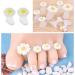 Daisy Flower Silicone Toe Separators - 8 pcs White Toe Spacers for Nail Art Pedicure - DIY Pedicure Tool - Buy Online on GoSupps.com