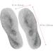 Mobestech Fluffy Soles for Women | 4 Pairs Faux Rabbit Fur Insoles | Cozy Holiday Shoe Inserts | Universal Fit Grey 28x10cm - Buy Online on GoSupps.com