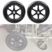 12 Inch Manual Wheelchair Rear Wheel Caster Solid PU Wheelchair Replacement Wheel Accessories Non-Inflatable Wheels 12inch/Black