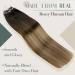 Laavoo Real Hair Extensions - Brown Ombre Microring Balayage Cold Fusion 50g (1g/s) 45cm - Premium Quality #2/6/18 - Buy Online on GoSupps.com