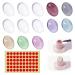 Glass-nail pattern tip set 30 pieces geometric nail art display clear nail color display 60 pieces double-sided adhesive tape for nail studio oval
