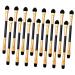 Baluue 15pcs Eye Shadow Brush Double Ended Eyeshadow Brush Mini Accessories Makeup Supplies Soft Rubber
