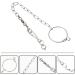 CIYODO 1 Set Parrot Anklet Parrot+Ring+Foot Bird Harness Parrot Foot Ring Bird Leash Conure Stainless Steel 23X4X0.1cm Silver - Buy Online on GoSupps.com