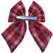 YUPs Tartan Bow Knot Hair Clips - Handmade Plaid Fashion Accessory for Festive Hair Styling in Wine - Ideal for Girls and Women - Buy Online on GoSupps.com