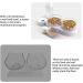 NATRUTH Cat Bowls Gravity Water & Double Food Triple Bowls Set with Mat & Spoon - Ideal for Wet/Dry Feeding - Grey - Buy Online on GoSupps.com