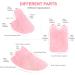 Rose Quartz Gua Sha Facial Tools Set - Pack of 3 Pink | Face Massager for Skincare & Trigger Point Treatment - Buy Online on GoSupps.com