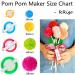Pom Pom Maker Set - 4 Sizes DIY Pompom Tool for Kids and Adults - Ideal for Knitting and Craft Projects - RRigo - Buy Online on GoSupps.com