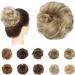Blonde Messy Bun Scrunchie Hairpiece - Short Updo Hair Donut Extension 25g - Buy Online on GoSupps.com