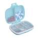 1Pack Daily Pill Organizer Box - Portable Pill Organizer Travel Case Compact Pill Box and Pill Holder for Pocket Purse- Keep Your Medications Organized On-The-Go (Blue) 1pack Blue