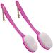 Back Bath Brush - Curved Long Handle Shower Brush with Medium Stiff Bristles for Exfoliating Body 2 Packs Back Scrubber for Men & Women