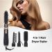 Hot Air Comb 4in1 Negative Ion Wet and Dry Electric Hair Dryer Comb Straightener Curling Hair Dryer Comb Insert Name Here (Black One Size) One Size Black - Buy Online on GoSupps.com